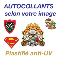 Autocollant vinyle Plastifié brillant Anti-UV 