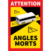 Autocollant Attention Angles morts pour BUS