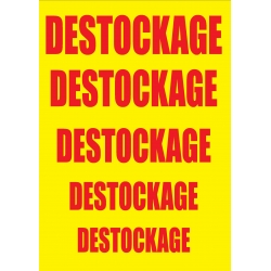Affiche Destockage fluo