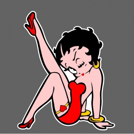 betty Boop jambe en aire couleur