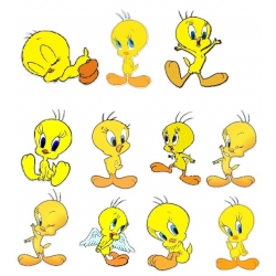 sticker Titi couleur de 6cm