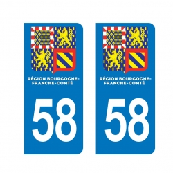 PLAQUE IMMATRICULATION - Bourgogne-Franche-Comté 