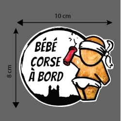 Bébé corse à bord 10cm