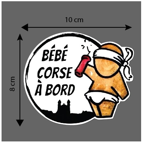 Bébé corse à bord 10cm