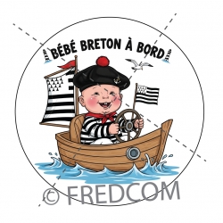Bébé Breton à bord bateau