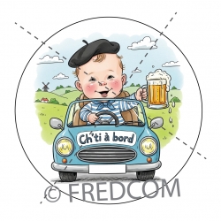 Bébé Ch'ti à bord bateau