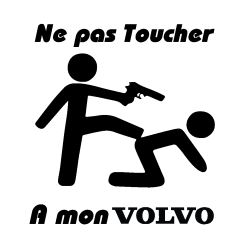 sticker ne pas toucher à mon VOLVO 