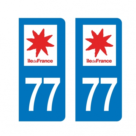 PLAQUE IMMATRICULATION -Île-de-France-77 