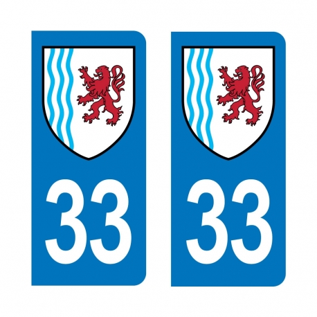 Autocollant IMMATRICULATION -Nouvelle-Aquitaine 