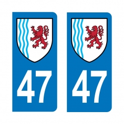 Autocollant IMMATRICULATION -Nouvelle-Aquitaine 