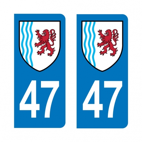 Autocollant IMMATRICULATION -Nouvelle-Aquitaine 