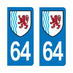 Autocollant IMMATRICULATION -Nouvelle-Aquitaine 