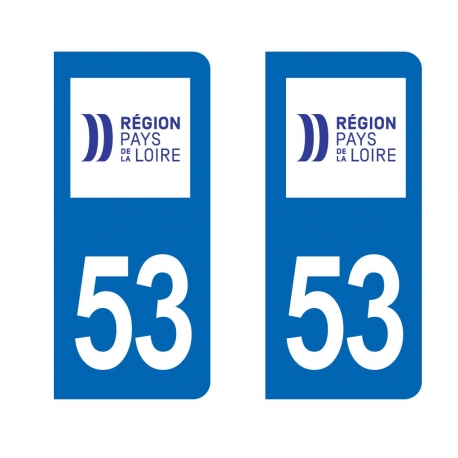 PLAQUE IMMATRICULATION -Pays de la Loire 