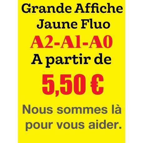 Affiche Jaune Fluo personnalisée