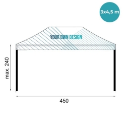 Tente pliante publicitaire 1.5x1.5m 