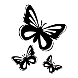 Kit 3 papillons 