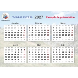 Calendrier souple A4 Format:A4 (21x29,7cm) 